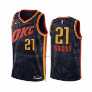 Maglia Oklahoma City Thunder Aaron Wiggins #21 Citta 2023-24 Nero