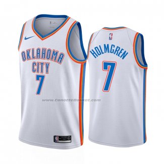 Maglia Oklahoma City Thunder Chet Holmgren #7 Association Bianco