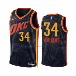 Maglia Oklahoma City Thunder Kenrich Williams #34 Citta 2023-24 Nero