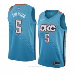 Maglia Oklahoma City Thunder Markieff Morris #5 Citta 2018-19 Blu