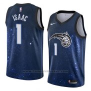 Maglia Orlando Magic Jonathan Isaac #1 Citta 2018 Blu