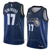 Maglia Orlando Magic Jonathon Simmons #17 Citta 2018 Blu