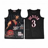 Maglia Philadelphia 76ers Allen Iverson No 3 Mitchell & Ness 2000-01 Nero