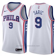 Maglia Philadelphia 76ers Dario Saric #9 Swingman Association 2017-18 Bianco