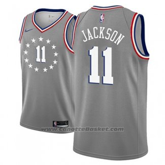 Maglia Philadelphia 76ers Demetrius Jackson #11 Citta 2018-19 Grigio