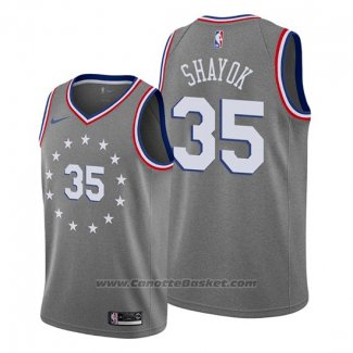 Maglia Philadelphia 76ers Marial Shayok #35 Citta Grigio