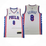 Maglia Philadelphia 76ers Paul George #8 Association 2024-25 Bianco