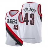 Maglia Portland Trail Blazers Anthony Tolliver #43 Association Bianco