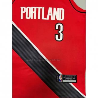 Maglia Portland Trail Blazers C.J. McCollum #3 Rosso