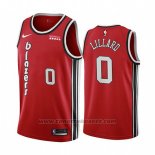 Maglia Portland Trail Blazers Damian Lillard #0 Classic 2019-20 Rosso