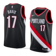 Maglia Portland Trail Blazers Ed Davis #17 Icon 2018 Nero