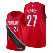 Maglia Portland Trail Blazers Jusuf Nurkic #27 Statement Edition Rosso Nero