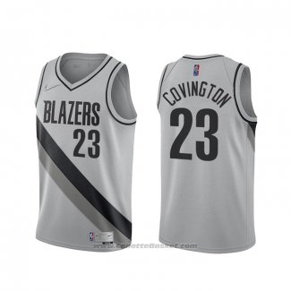 Maglia Portland Trail Blazers Robert Covington #23 Earned 2020-21 Grigio