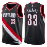 Maglia Portland Trail Blazers Zach Collins #33 Swingman Icon 2017-18 Nero