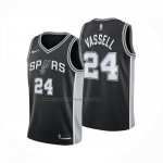 Maglia San Antonio Spurs Devin Vassell No 24 Icon 2025-26 Nero
