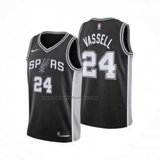 Maglia San Antonio Spurs Devin Vassell No 24 Icon 2025-26 Nero
