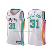 Maglia San Antonio Spurs Keita Bates-Diop NO 31 Citta 2021-22 Bianco