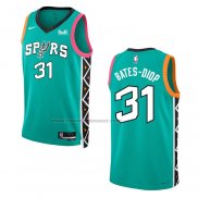 Maglia San Antonio Spurs Keita Bates-Diop #31 Citta 2022-23 Verde