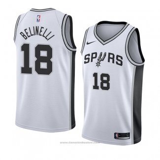 Maglia San Antonio Spurs Marco Belinelli #18 Association 2018 Bianco2