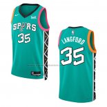 Maglia San Antonio Spurs Romeo Langford #35 Citta 2022-23 Verde