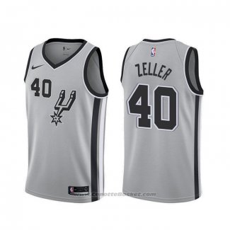 Maglia San Antonio Spurs Tyler Zeller #40 Statement Grigio