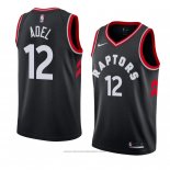 Maglia Toronto Raptors Deng Adel #12 Statement 2018 Nero