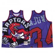 Maglia Toronto Raptors Hakeem Olajuwon #34 Mitchell & Ness Big Face Viola