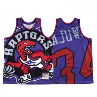 Maglia Toronto Raptors Hakeem Olajuwon #34 Mitchell & Ness Big Face Viola