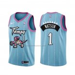 Maglia Toronto Raptors Paul Watson NO 1 Citta 2020-21 Rosa Blu