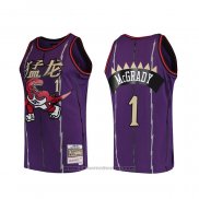 Maglia Toronto Raptors Tracy McGrady #1 Mitchell & Ness 1998-99 Viola