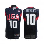 Maglia USA 2008 Kobe Bryant #10 Blu
