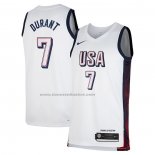 Maglia USA 2024 Kevin Durant #7 Bianco