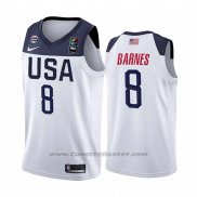 Maglia Usa Harrison Barnes #8 2019 FIBA Basketball World Cup Bianco