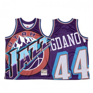 Maglia Utah Jazz Bojan Bogdanovic #44 Mitchell & Ness Big Face Viola