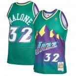 Maglia Utah Jazz Karl Malone #32 Mitchell & Ness 1996-97 Verde