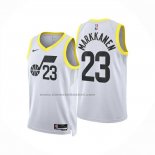 Maglia Utah Jazz Lauri Markkanen No 23 Association 2024-25 Bianco