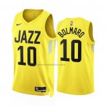 Maglia Utah Jazz Leandro Bolmaro #10 Icon 2022-23 Giallo