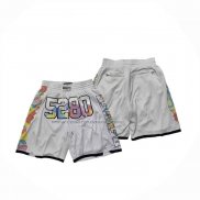 Pantaloncini Denver Nuggets Citta Just Don 2024-25 Bianco