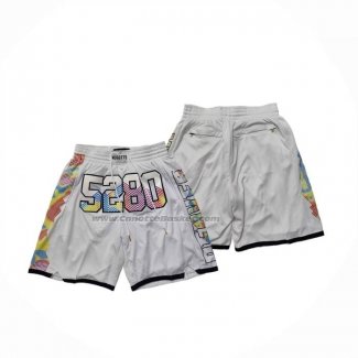 Pantaloncini Denver Nuggets Citta Just Don 2024-25 Bianco