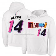 Felpa con Cappuccio Miami Heat Tyler Herro Citta 2022-23 Bianco