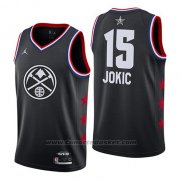 Maglia All Star 2019 Denver Nuggets Nikola Jokic #15 Nero