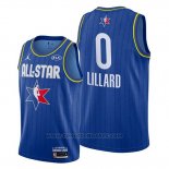 Maglia All Star 2020 Portland Trail Blazers Damian Lillard #0 Blu