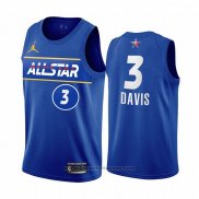 Maglia All Star 2021 Los Angeles Lakers Anthony Davis #3 Blu