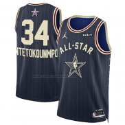 Maglia All Star 2024 Milwaukee Bucks Giannis Antetokounmpo #34 Blu