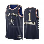 Maglia All Star 2024 New Orleans Pelicans Zion Williamson #1 Blu