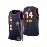 Maglia All Star 2025 Tyler Herro No 14 Blu