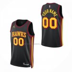 Maglia Atlanta Hawks Personalizzate Statement 2026-27 Nero
