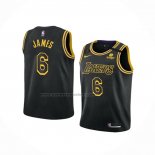 Maglia Bambino Los Angeles Lakers LeBron James #6 Mamba 2021-22 Nero