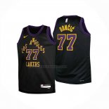 Maglia Bambino Los Angeles Lakers Luka Doncic No 77 Citta 2025-26 Nero