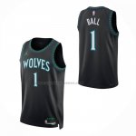 Maglia Bambino Minnesota Timberwolves Lamelo Ball No 1 Statement 2026-27 Nero